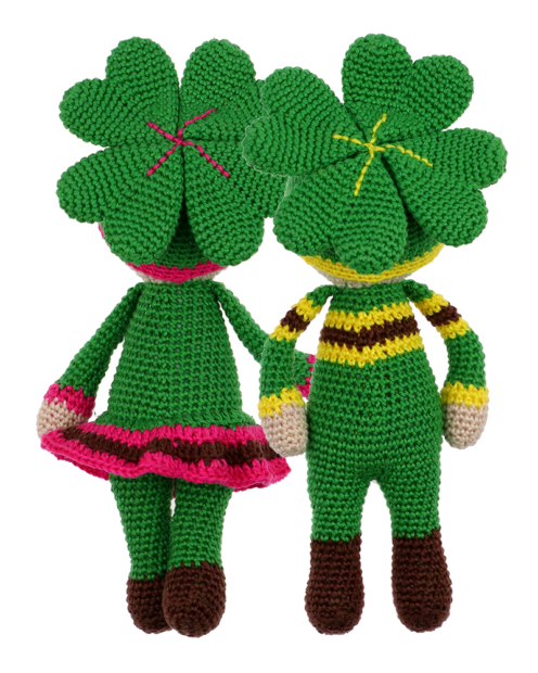 Little Clover Leaves Cas and Clair crochet pattern by Zabbez