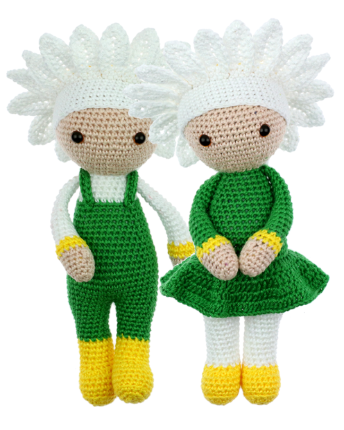 Little Daisies Daan and Mandy crochet pattern by Zabbez