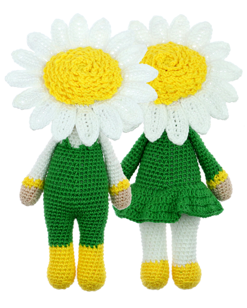 Little Daisies Daan and Mandy crochet pattern by Zabbez