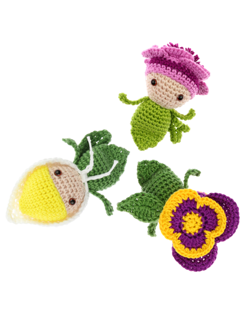 Mini Violet Calla Lily Anemone crochet pattern by Zabbez