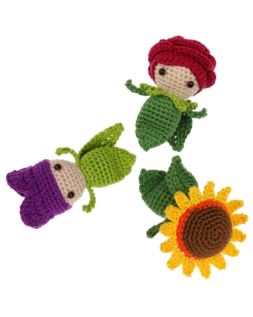 Mini Rose Sunflower Tulip crochet pattern by Zabbez