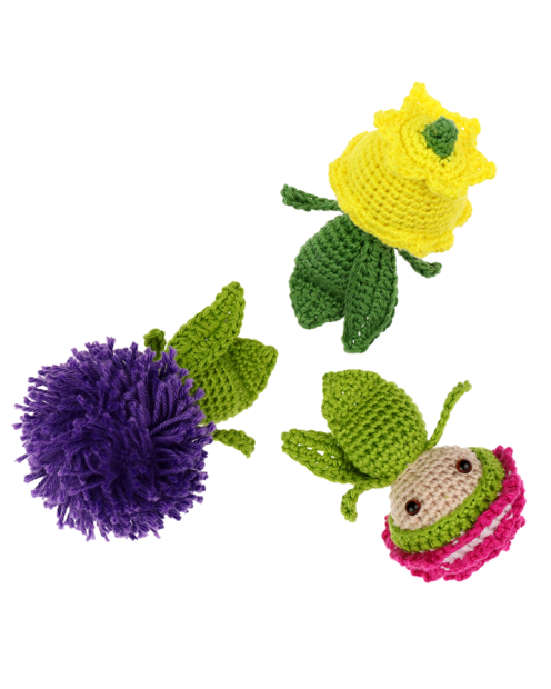 Mini Daffodil Giant Onion Carnation crochet pattern by Zabbez