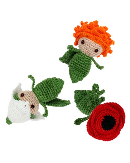 Mini Dahlia Poppy Snowdrop crochet pattern by Zabbez