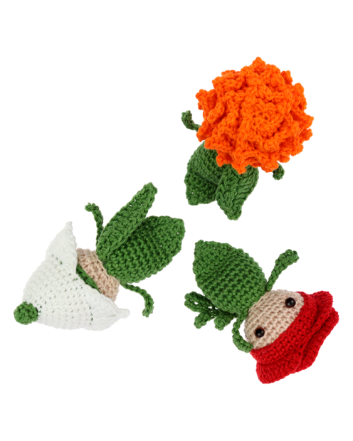 Mini Dahlia Poppy Snowdrop crochet pattern by Zabbez