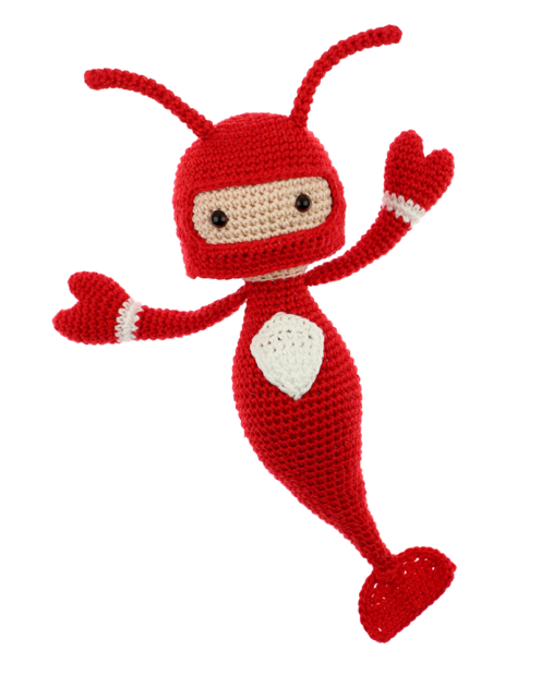 Lobster Kevin crochet pattern by Zabbez