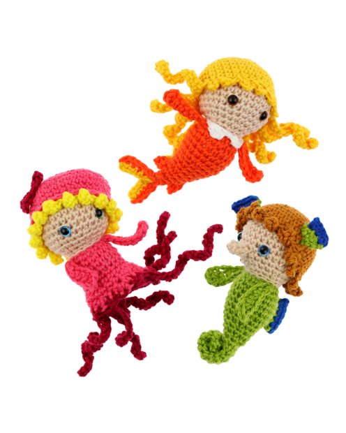 Mini Goldfish Octopus Seahorse crochet pattern by Zabbez