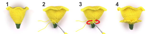 crochet daffodil hat stepbystep