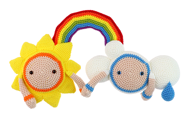 Free Rainbow crochet pattern together