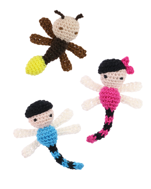 Dragonflies & Firefly crochet pattern by Zabbez