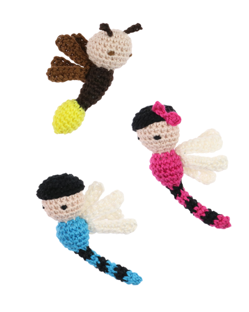 Dragonflies & Firefly crochet pattern by Zabbez