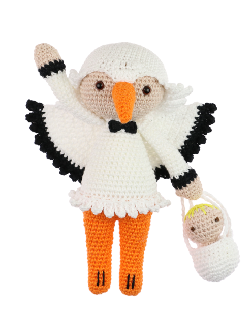 Stork Oliver crochet pattern by Zabbez